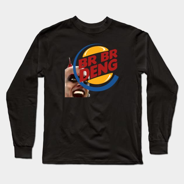 BR BR DENG Long Sleeve T-Shirt by Kurger Bing